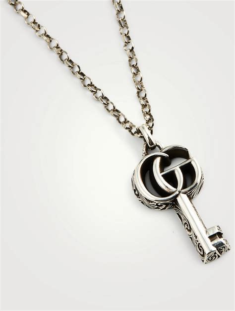 gucci key necklace silver|gg necklace.